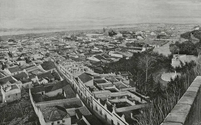 Framed Print : Spain, Andalusia, Sanlucar de Barrameda - Panoramic view Framed Print : Spain, Andalusia, Sanlucar de Barrameda - Panoramic view