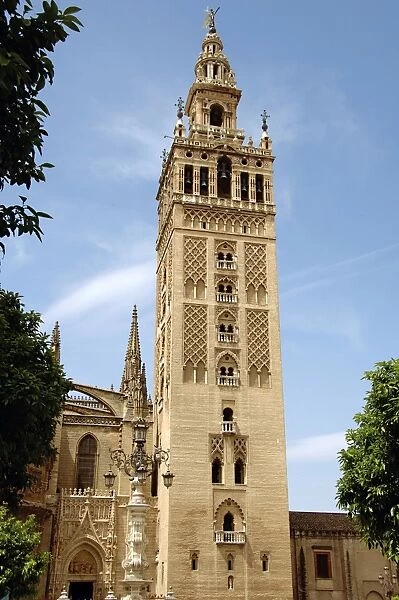 Spain. Andalusia. Seville. The Giralda tower (1184-1198)