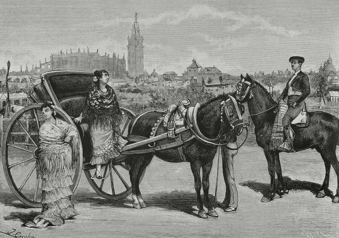 Framed Print : Spain, Andalusia, Seville. Traditional calesa (carriage) Framed Print : Spain, Andalusia, Seville. Traditional calesa (carriage)