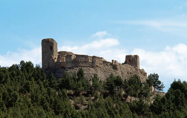 Spain. Aragon. Calatayud. Castle and walls of the complex of