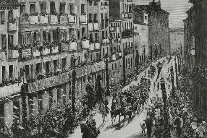 Framed Print : Spain, Aragon, Huesca. Inauguration of the Canfranc railway