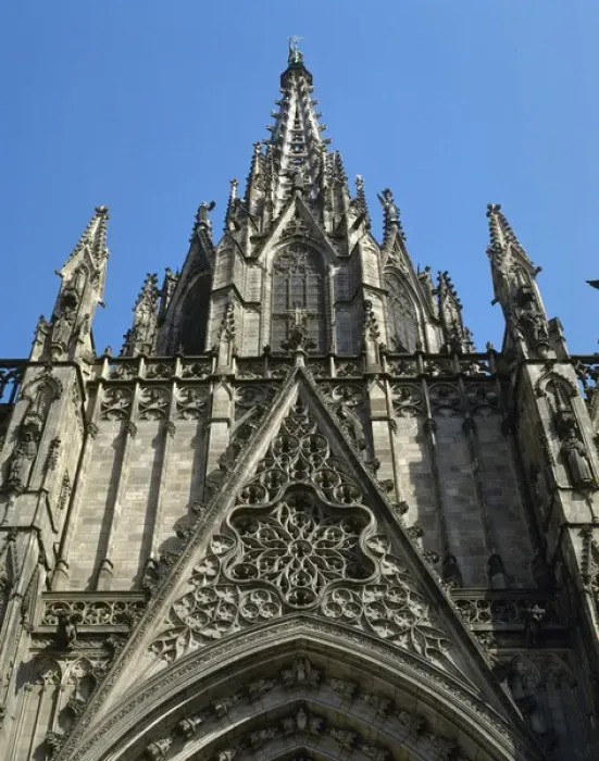 Framed Print : Spain. Barcelona. Cathedral. Facade. Neogothic style. 1885-1 Framed Print : Spain. Barcelona. Cathedral. Facade. Neogothic style. 1885-1