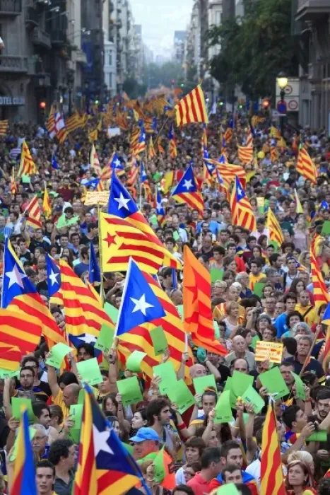 Framed Print : SPAIN. Barcelona. National Day of Catalonia ( Diada )