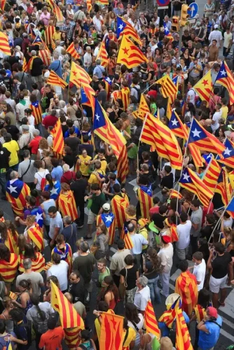 Framed Print : SPAIN. Barcelona. National Day of Catalonia ( Diada ) Framed Print : SPAIN. Barcelona. National Day of Catalonia ( Diada )