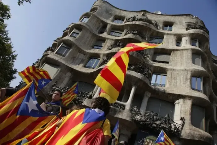 Framed Print : SPAIN. Barcelona. National Day of Catalonia ( Diada ) Framed Print : SPAIN. Barcelona. National Day of Catalonia ( Diada )