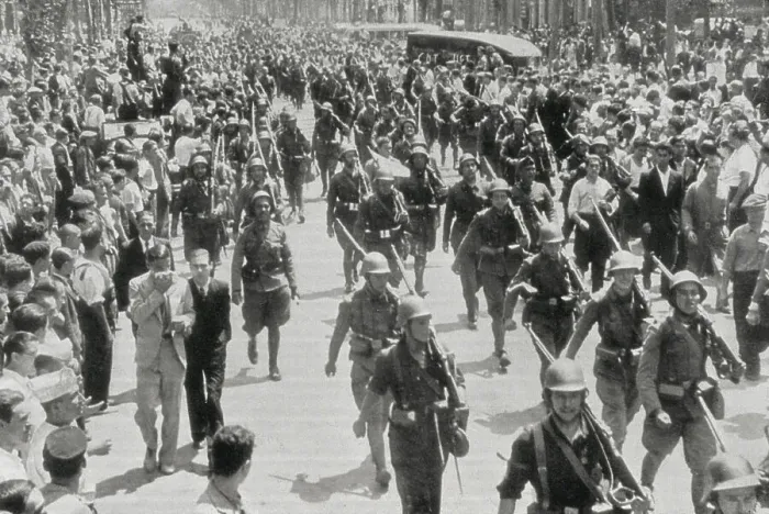 Framed Print : SPAIN. Barcelona. Spanish Civil War (1936-1939) Framed Print : SPAIN. Barcelona. Spanish Civil War (1936-1939)