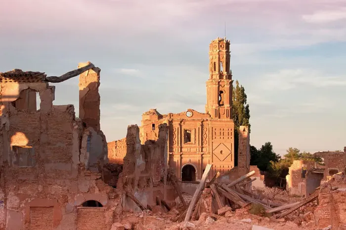 Framed Print : SPAIN. Belchite. Ruins of the old town destroyed Framed Print : SPAIN. Belchite. Ruins of the old town destroyed