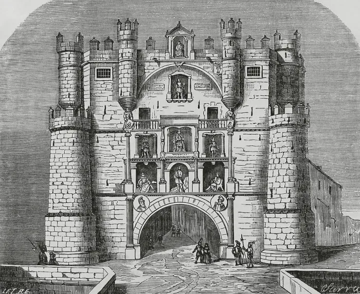 Framed Print : Spain, Burgos. Arch of Santa Maria Framed Print : Spain, Burgos. Arch of Santa Maria