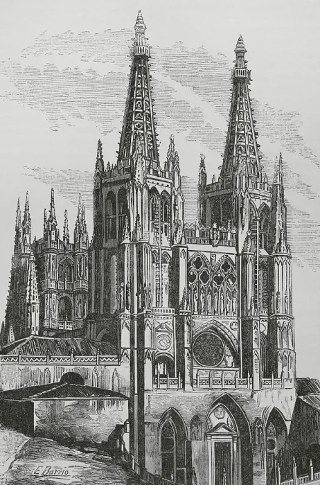 Framed Print : Spain, Burgos. Cathedral of Saint Mary. Exterior view Framed Print : Spain, Burgos. Cathedral of Saint Mary. Exterior view