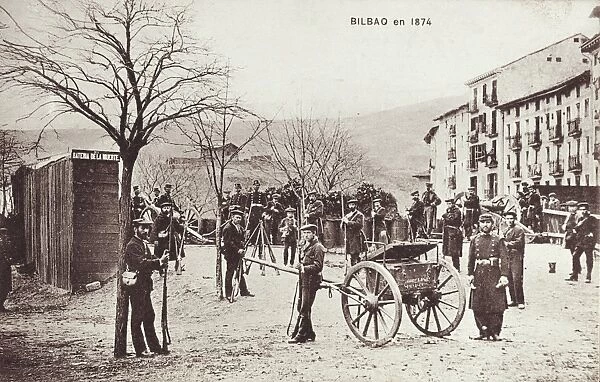 Spain. Carlism. Bilbao in 1874