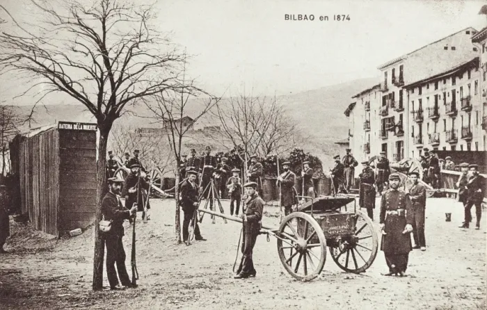 Framed Print : Spain. Carlism. Bilbao in 1874 Framed Print : Spain. Carlism. Bilbao in 1874
