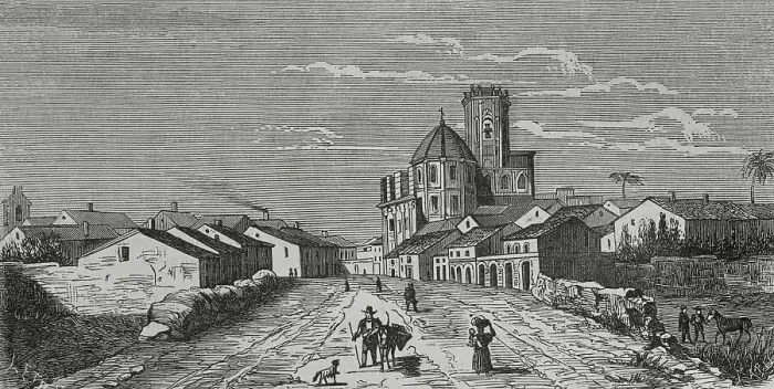 Framed Print : Spain, Castellon province, Villarreal. Engraving Framed Print : Spain, Castellon province, Villarreal. Engraving