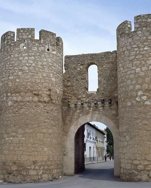 Spain. Castile-La Mancha. Belmonte. Walls. Chinchilla town g