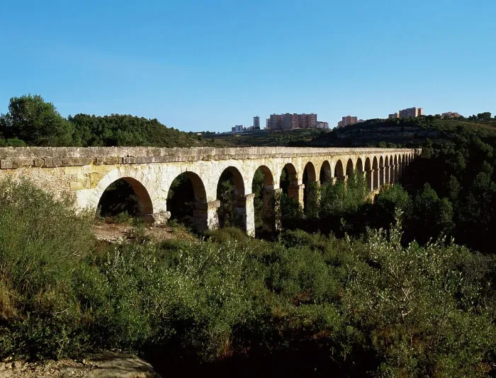 Framed Print : Spain, Catalonia. Aqueduct of Tarragona