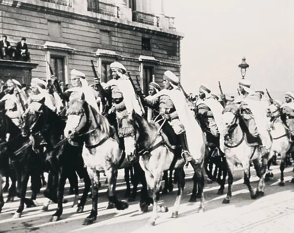 Spain. Civil War (1936-1939). Parade of the Moorish Guard. Photography