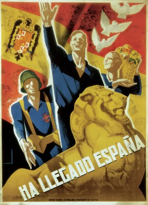 Framed Print : Spain. Civil War. Ha llegado Espaa (Spain has Arrived). Poster of the National side Framed Print : Spain. Civil War. Ha llegado Espaa (Spain has Arrived). Poster of the National side