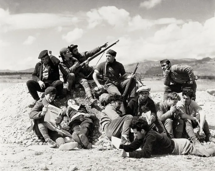 Framed Print : Spain. Civil War. Members of the militia, Ascaso Division Framed Print : Spain. Civil War. Members of the militia, Ascaso Division