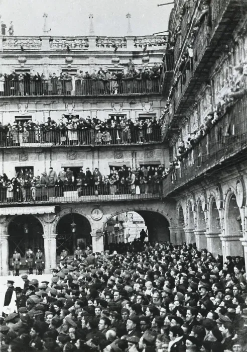 Framed Print : Spain. Civil War. Parade in honour of Franco Framed Print : Spain. Civil War. Parade in honour of Franco