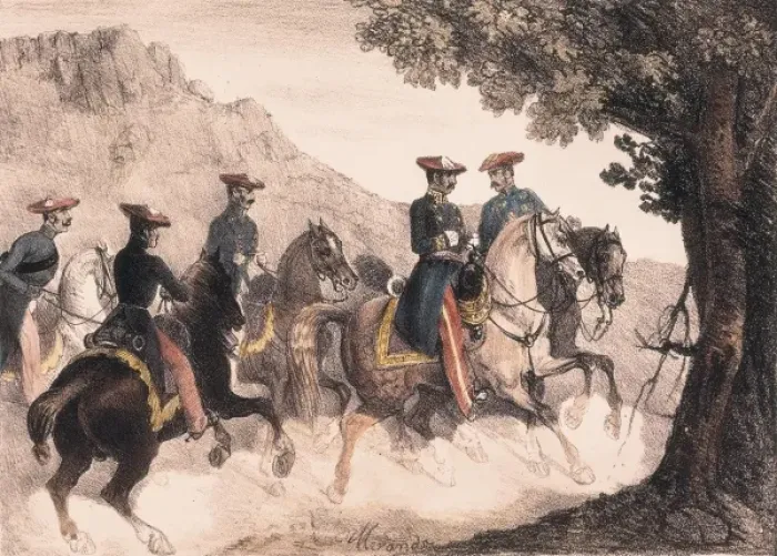 Framed Print : Spain. First Carlist War (1833-1840). Bruno de Framed Print : Spain. First Carlist War (1833-1840). Bruno de