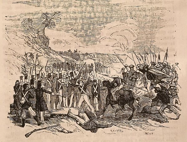 Spain. First Carlist War (1837). Action won by