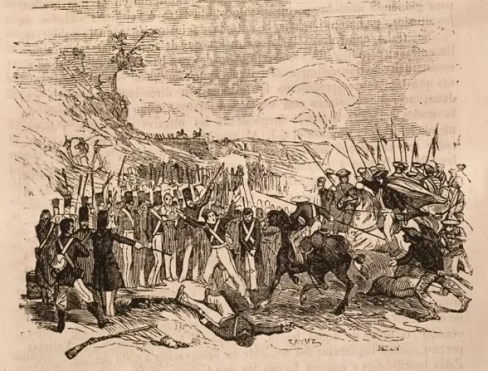 Framed Print : Spain. First Carlist War (1837). Action won by Framed Print : Spain. First Carlist War (1837). Action won by