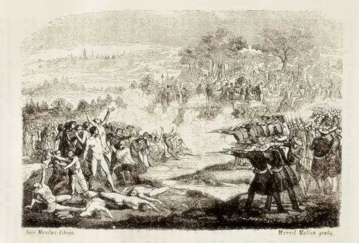 Framed Print : Spain. First Carlist War. Episode of Burjassot Framed Print : Spain. First Carlist War. Episode of Burjassot
