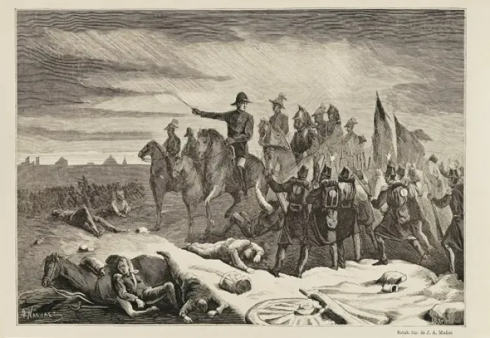 Framed Print : Spain. First Carlist War. Night of Luchana (December