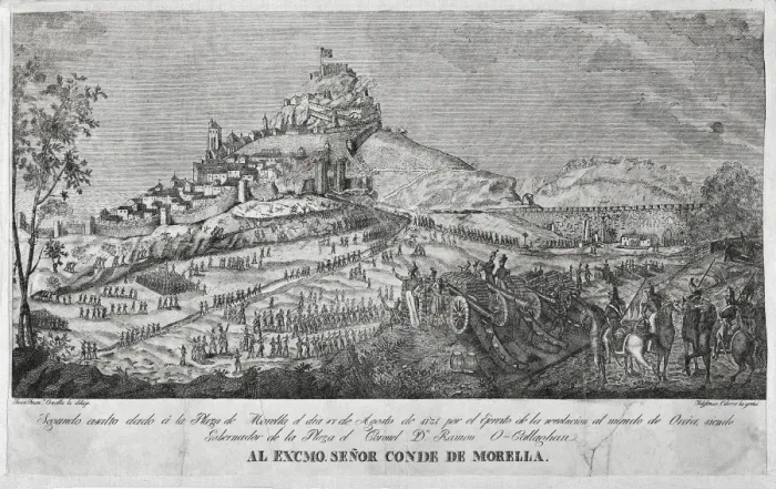 Framed Print : Spain. First Carlist War. Second assault to Morella Framed Print : Spain. First Carlist War. Second assault to Morella