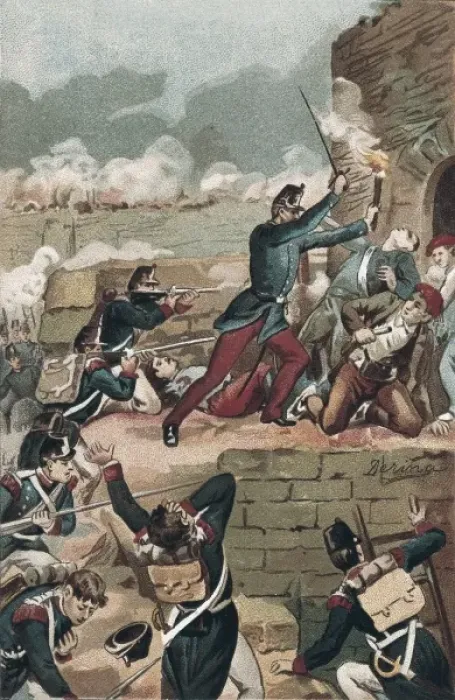 Framed Print : Spain. First Carlist War. Storming of Solsona Framed Print : Spain. First Carlist War. Storming of Solsona