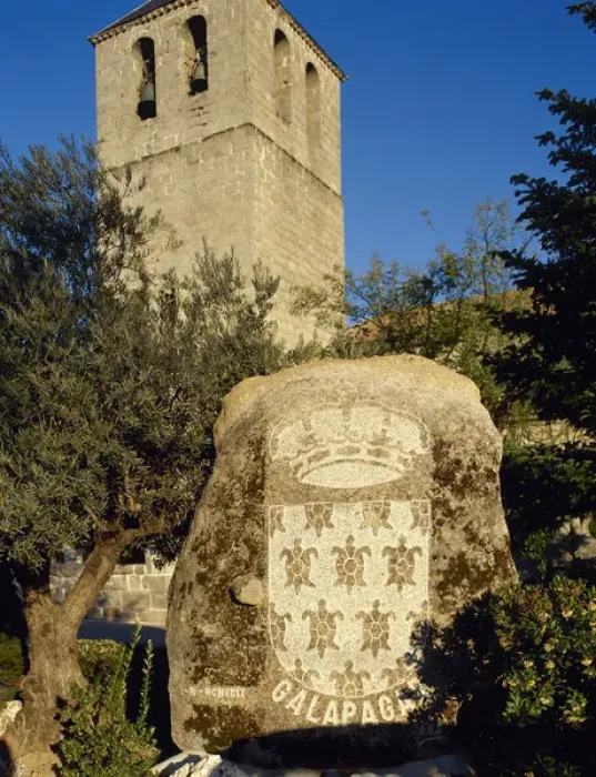 Framed Print : Spain. Galapagar. Tower of Parish Church of Our Lady of Framed Print : Spain. Galapagar. Tower of Parish Church of Our Lady of