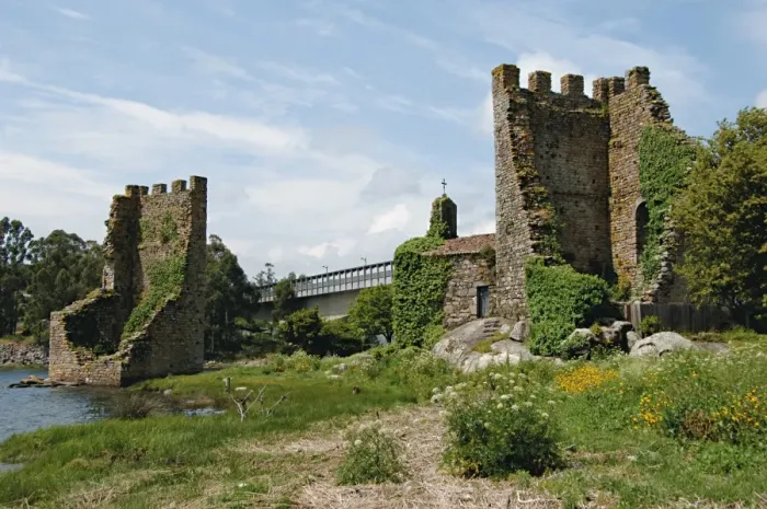 Framed Print : Spain. Galicia. Catoira. Torres do Oeste castle, 9th century Framed Print : Spain. Galicia. Catoira. Torres do Oeste castle, 9th century