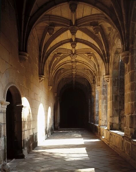 Spain. Galicia. Monastery of Saint John of Poio. Cloister