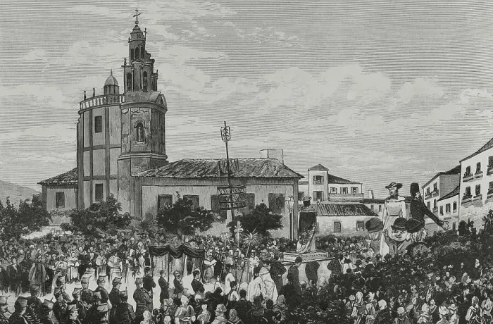 Framed Print : Spain, Galicia, Pontevedra. The festivities of the city Framed Print : Spain, Galicia, Pontevedra. The festivities of the city
