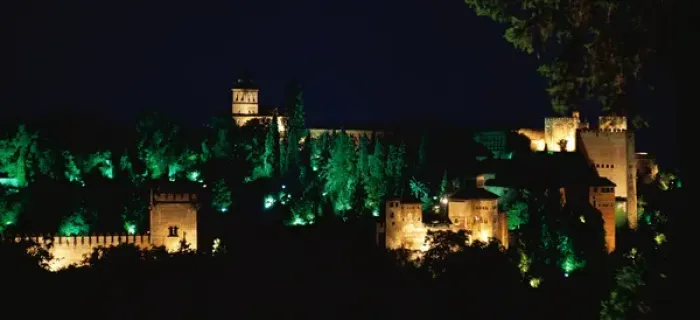Framed Print : Spain. Granada. Alhambra. NIght view Framed Print : Spain. Granada. Alhambra. NIght view