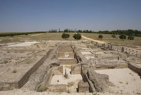 Spain. Italica. Roman city founded c. 206 BC. Thermae, Large