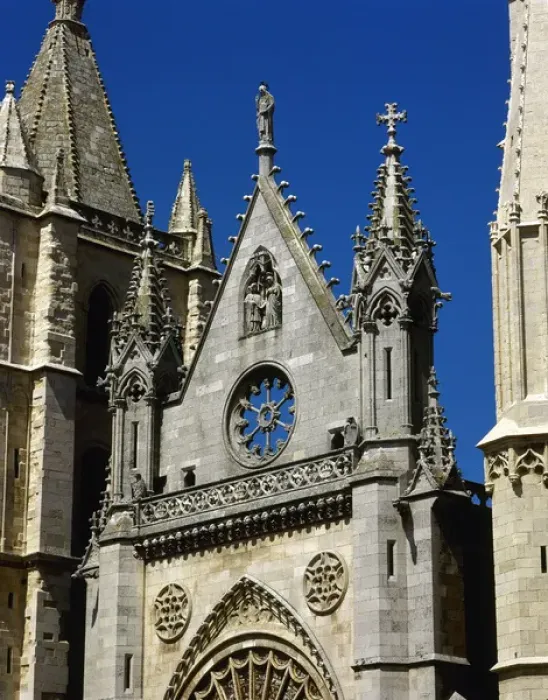 Framed Print : Spain. Leon. Cathedral. 13th century. Gothic style. Main fac Framed Print : Spain. Leon. Cathedral. 13th century. Gothic style. Main fac