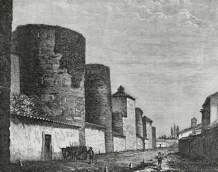 Framed Print : Spain, Leon. Wall. Engraving, 19th century Framed Print : Spain, Leon. Wall. Engraving, 19th century