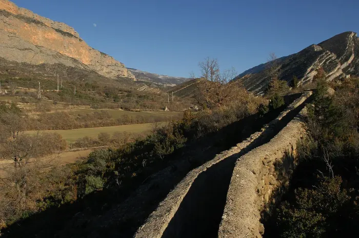 Framed Print : Spain Lleida Pallars Jussa Conca De Tremp Trenches