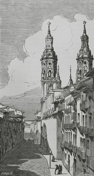 Framed Print : Spain, Logrono. Calle del Mercado (Market Street) Framed Print : Spain, Logrono. Calle del Mercado (Market Street)