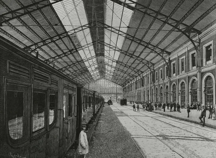 Framed Print : Spain, Madrid. New North Railway Station