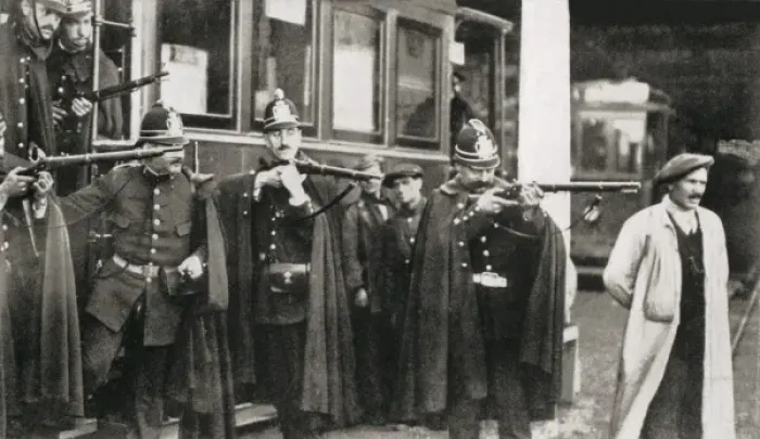 Framed Print : SPAIN. Madrid. Spain (1919). Tramway strike Framed Print : SPAIN. Madrid. Spain (1919). Tramway strike
