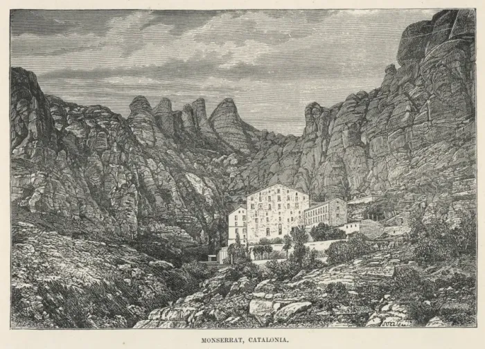 Framed Print : Spain / Montserrat C1880 Framed Print : Spain / Montserrat C1880