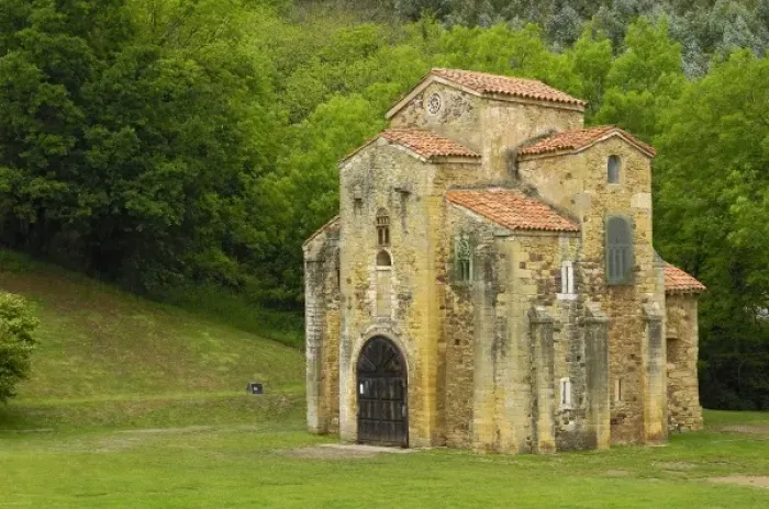 Framed Print : SPAIN. Oviedo. Church of St. Michael of Lillo