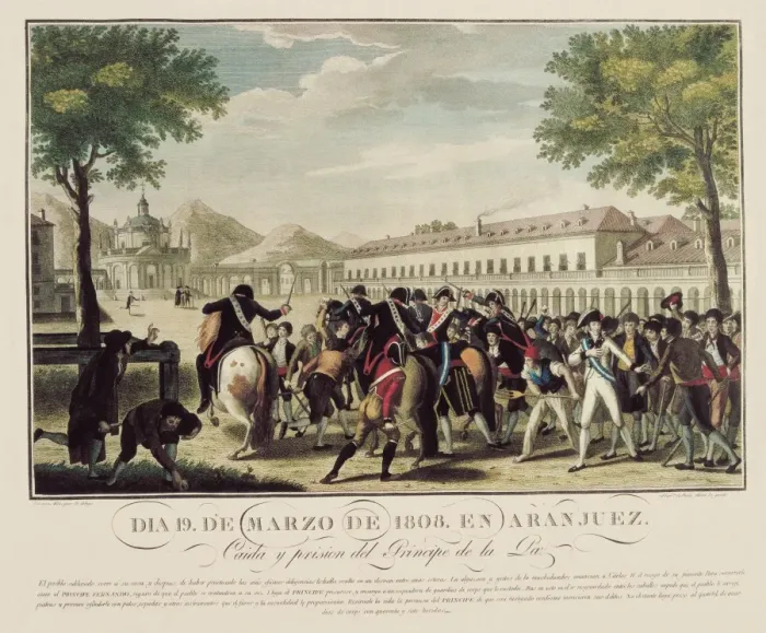 Framed Print : SPAIN. Pealba de Castro. Cliff. Mutiny of Aranjuez (19th March 1808) Framed Print : SPAIN. Pealba de Castro. Cliff. Mutiny of Aranjuez (19th March 1808)