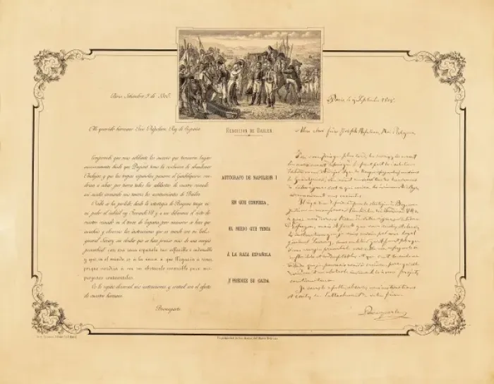 Framed Print : Spain. Peninsular War (1808-1814). Letter of Framed Print : Spain. Peninsular War (1808-1814). Letter of