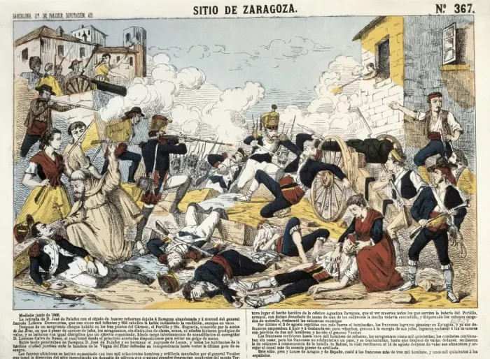 Framed Print : Spain. Peninsular War. Siege of Zaragoza (Juin-August Framed Print : Spain. Peninsular War. Siege of Zaragoza (Juin-August