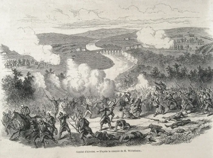 Framed Print : Spain. Revolution of 1868. Battle of Alcolea Framed Print : Spain. Revolution of 1868. Battle of Alcolea