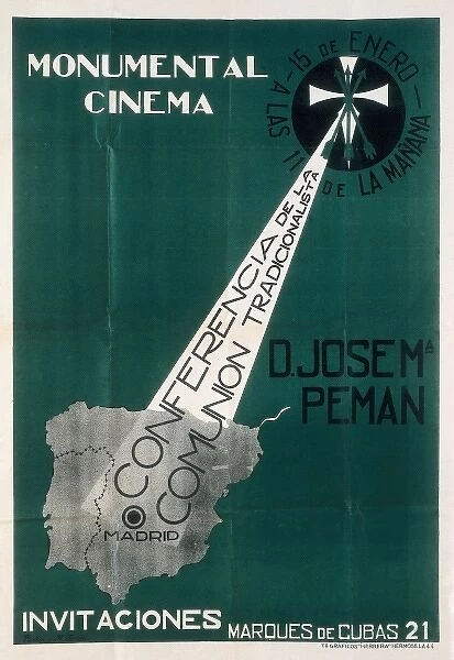 Spain. Second Republic (1936). Poster of a conference