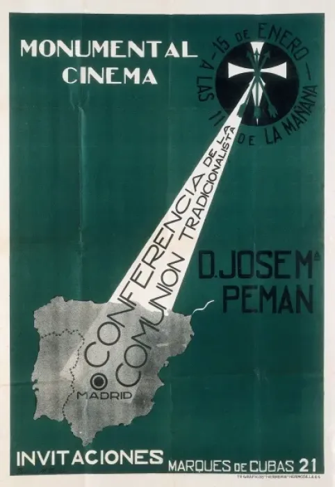 Framed Print : Spain. Second Republic (1936). Poster of a conference Framed Print : Spain. Second Republic (1936). Poster of a conference