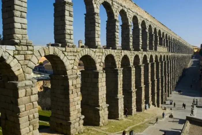 Framed Print : SPAIN. Segovia. Roman aqueduct. Roman art. Early Framed Print : SPAIN. Segovia. Roman aqueduct. Roman art. Early